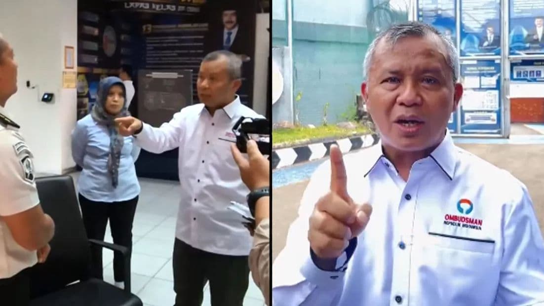 Anggota Ombudsman RI Fikri Yasin saat sidak ke Lapas Cibinong. (Foto: Screenshot X)
