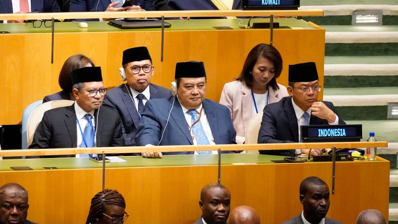 Menteri Luar Negeri Sugiono di SIdang Umum PBB. (Foto: Kemlu RI)