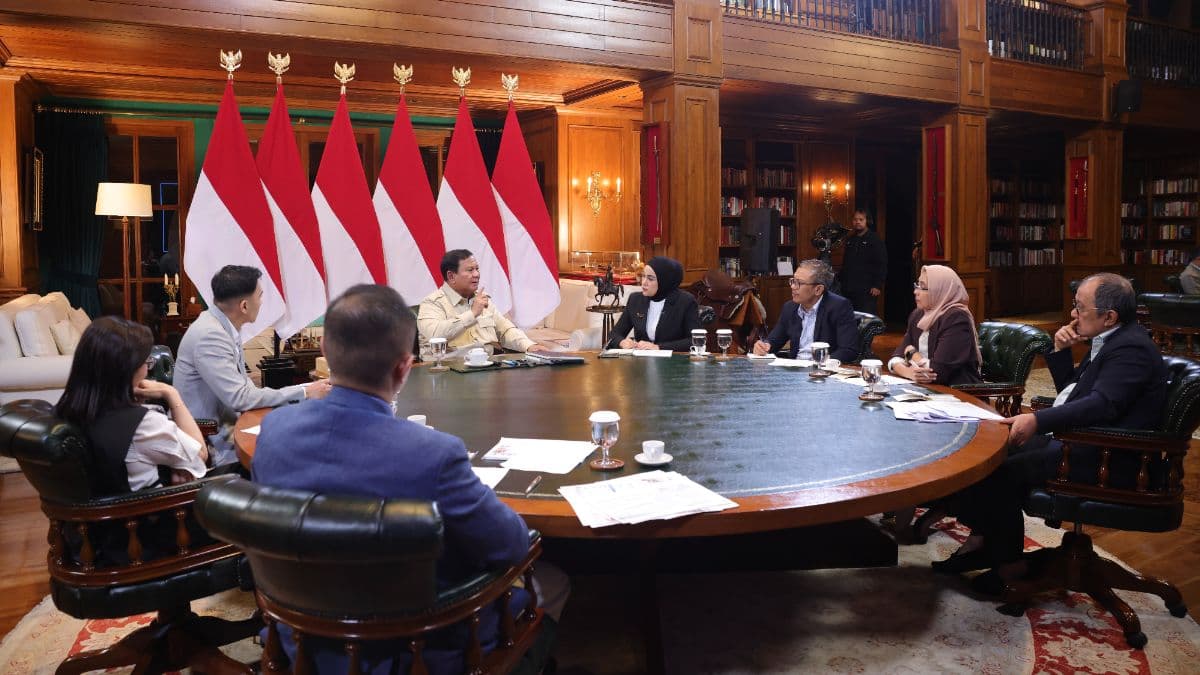 Prabowo dalam program Presiden Menjawab. (Foto: Bakom RI)