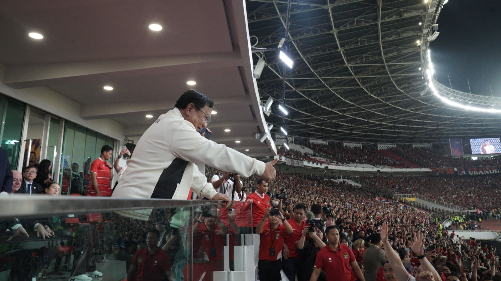 Presiden Republik Indonesia Prabowo Subianto menyampaikan rasa bangga atas keberhasilan Timnas Indonesia menjuarai FIFA ASEAN Cup 2026. (Foto: Bakom RI)
