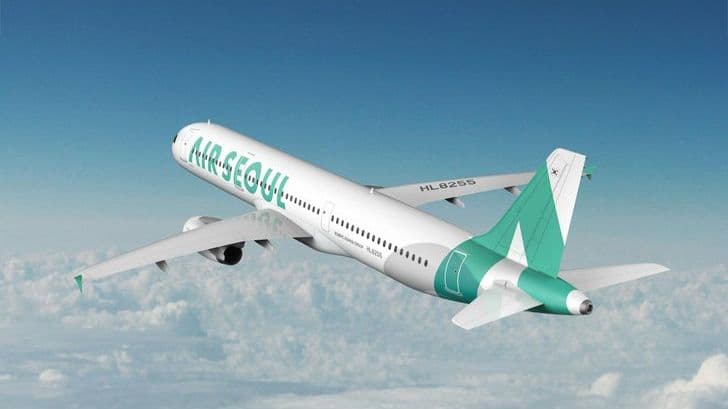 Pesawat Air Seoul. (Foto: Yonhap)